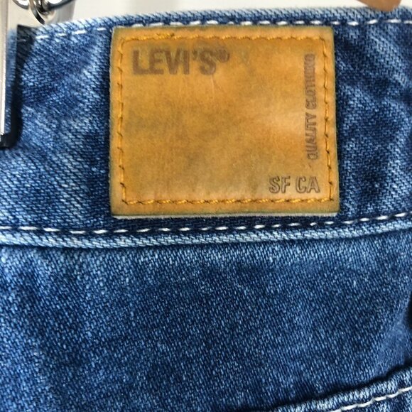 LEVI'S 573 White Tab Vintage Y2K Capri Flare Leg Jeans Sz 13 - Picture 7 of 11